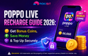 Poppo Live Recharge Guide 2026 with bonus coins and secure top-up banner